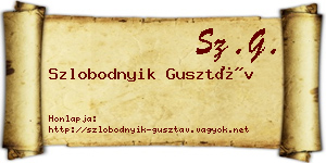 Szlobodnyik Gusztáv névjegykártya