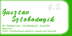gusztav szlobodnyik business card